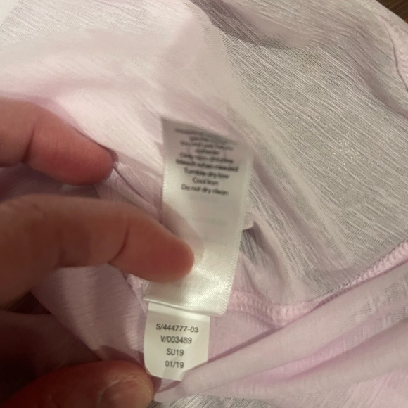 NWT ATHLETA pink Short sleeved women’s vapor top size large - Picture 7 of 7